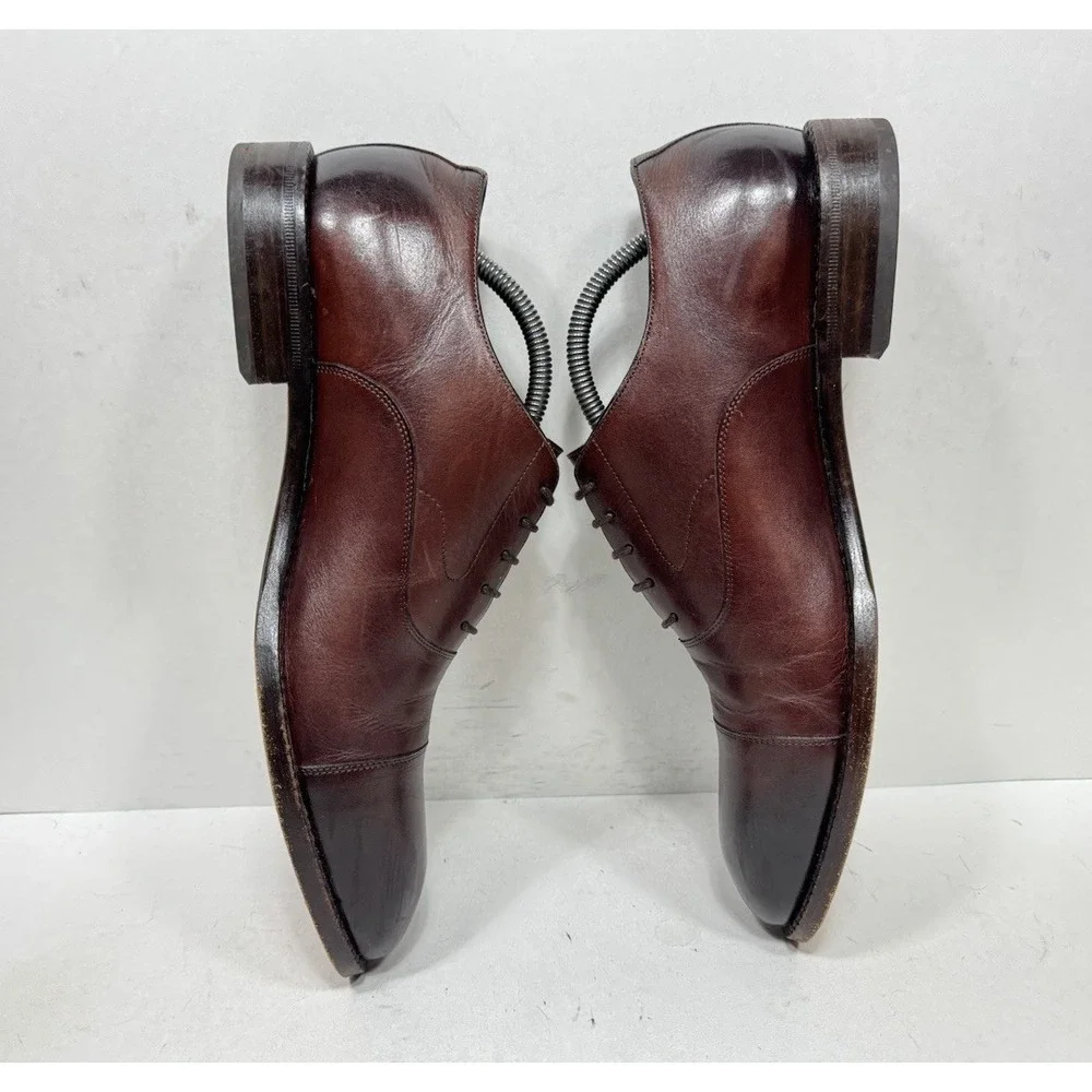 Beckett Simonon Dean Oxford Men's Size 10 Leather Cap Toe Dress Shoes